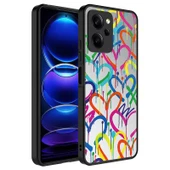Poco X5 Pro Ayna Görünümlü ve Desenli Şık Mirror Premium Kılıf Kalpler - 1
