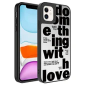 iPhone 12 Ayna Görünümlü ve Desenli Şık Mirror Premium Kılıf Love - 1