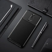 Huawei Mate 10 Lite Kılıf Karbon Desenli Şık Negro Premium Silikon Kapak Siyah - 1