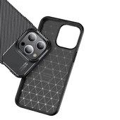 Huawei P40 Lite Kılıf Karbon Desenli Şık Negro Premium Silikon Kapak Lacivert - 2
