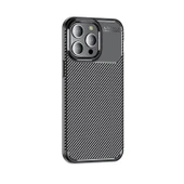 iPhone 15 Pro Max Kılıf Karbon Desenli Şık Negro Premium Silikon Kapak Siyah - 1