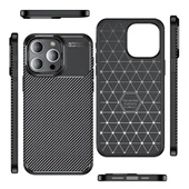 Huawei P40 Lite Kılıf Karbon Desenli Şık Negro Premium Silikon Kapak Lacivert - 3