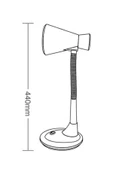 Büyük Boy Akrobatik Masa Lambası - Kitap Okuma, Ders Çalışma ve Gece Lambası, Max 10W Ampül - 3