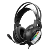 Rampage RM-K71 LINE Siyah 3,5mm + USB Bağlantı Rainbow Aydınlatmalı Oyuncu Mikrofonlu Kulaklık - 1