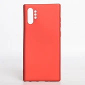 Samsung Galaxy Note 10 Plus Kılıf Esnek Premier Silikon Kapak Kırmızı - 1