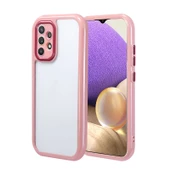 Samsung Galaxy A32 4G Kılıf Kamera Korumalı Renkli Kenar ve Çerçeve Tasarımlı Vitamin Kapak Mürdüm - 1