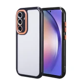 Samsung Galaxy A54 Kılıf Kamera Korumalı Renkli Kenar ve Çerçeve Tasarımlı Vitamin Kapak Siyah - 1