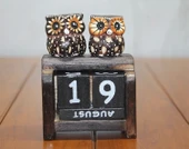 Ahşap Baykuş Takvim Polos-22 - 1