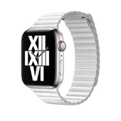 TechnoGuru  Apple Watch Ultra 49mm Suya Dayanıklı Pu Deri Lop Kordon KRD09  Beyaz - 1