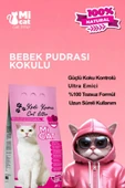 Mİ CAT 20 Litre Bebek Pudrası Kokulu Kedi Kumu Koku Hapseden Süper Topaklanan Ve Tozsuz - 1