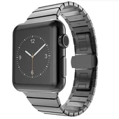 TechnoGuru  Apple Watch 44mm Klipsli Seramik Metal Kordon KRD16  Siyah - 1