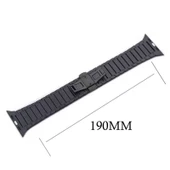 TechnoGuru  Apple Watch 44mm Klipsli Seramik Metal Kordon KRD16  Siyah - 2