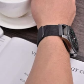 TechnoGuru  Xiaomi Amazfit Pace Hasır Örgü Metal Kordon (22mm) KRD12  Gümüş - 4