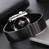 TechnoGuru  Apple Watch 44mm Klipsli Seramik Metal Kordon KRD16  Siyah - 4