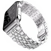 TechnoGuru  Apple Watch 42mm Klipsli Metal Kordon KRD14  Gümüş - 1