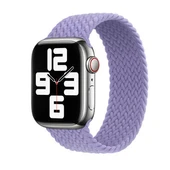 TechnoGuru  Apple Watch 40mm Tek Parça Medium Beden Örgü Tasarımlı Kordon KRD32  Lila - 1