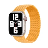 TechnoGuru  Apple Watch 44mm Tek Parça XSmall Beden Örgü Tasarımlı Kordon KRD32  Sarı - 1
