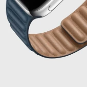 TechnoGuru  ​​​Apple Watch 38mm Mıknatıslı Pu Deri Kordon KRD34  Kahve - 2