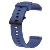 TechnoGuru  Galaxy Watch 42mm (20mm) Yüzeyi Tırtıklı Silikon Kordon KRD46  Lacivert - 1