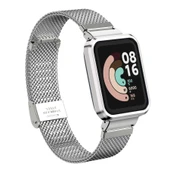 TechnoGuru  Mi Watch Lite Metal Klipsli Hasır örgü Katlanabilir Kordon KRD59  Siyah - 5