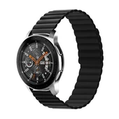 TechnoGuru  Xiaomi Amazfit Pace Çift Renkli Katlanabilir Pu Deri Kordon KRD52  Siyah - 1