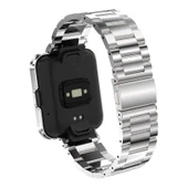 TechnoGuru  Xiaomi Mi Watch Lite (Redmi Watch) Kordon Metal Katlanabilir KRD60  Siyah - 4