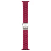 TechnoGuru  Apple Watch Ultra 49mm Kordon Metal Tokalı Ayarlanabilir Yapılı Soft Silikon KRD72  Lila - 4