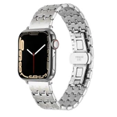 TechnoGuru  Apple Watch 7 45mm KRD86 Metal Kordon  Gümüş - 1