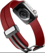 TechnoGuru  Xiaomi Amazfit Pace Kordon 22mm Metal Tokalı Esnek Silikon KRD84  Mürdüm - 4