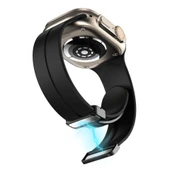 TechnoGuru  Apple Watch Ultra 49mm Kordon Metal Tokalı Esnek Silikon KRD84  Derin Mor - 3