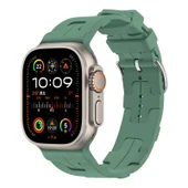 TechnoGuru  Apple Watch Ultra 49mm Kordon Silikon Yapılı Metal Tokalı KRD92  Petrol Yeşili - 1