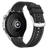 TechnoGuru  Huawei Watch GT 3 46mm Kordon Klasik Spor Görünümlü ve Örgü Tasarımlı Şık KRD102  Gri - 2
