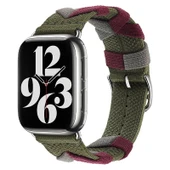 TechnoGuru  Apple Watch 7 41mm KRD97 Sarmal Örgü Tasarımlı Kordon  Haki - 1