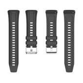 TechnoGuru  Huawei Watch GT5 Pro 46mm Kordon Esnek Silikon Strap Kayış KRD130  Siyah - 2