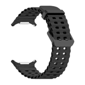TechnoGuru  Samsung Galaxy Watch Ultra 47mm Kordon KRD118 Tırtıklı Tasarım Silikon Kordon  Mavi - 2