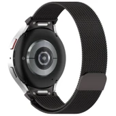 TechnoGuru  Samsung Galaxy Watch Active 2 44mm Band12 20mm Metal Hasır Kordon  Gri - 2