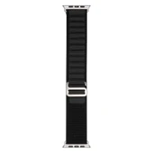 TechnoGuru  Apple Watch 41mm Band-74 Örgü HasırKordon  Siyah Gri - 1