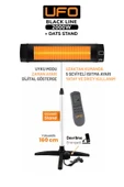UFO Black Line 2000 W Uk Duvar Tipi Dikey Ve Yatay Kullanım & Devrilme Emniyetli Prizli Stand - 1