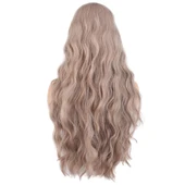 Uzun Su Dalgası Fiber Sentetik Peruk - Küllü Bebek Sarı thumbnail 4