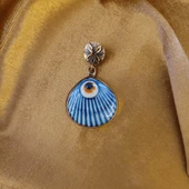 Sakinlik Melodisi Bronz Çini Taşlı Çelik Zincir Kolye thumbnail 3