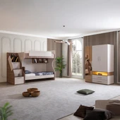 Ranza, Milano Genç Odası Takımı Çift Kişilik Modern Ranza + Üç Kapaklı Modern Dolap - 1