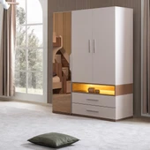 Ranza, Milano Genç Odası Takımı Çift Kişilik Çalışma Masalı Modern Ranza + Üç Kapaklı Modern Dolap - 6