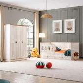 Genç Odası, Zenit 3 Kapaklı Dolap, Yavrulu Korkuluklu Sedir Karyola thumbnail 1