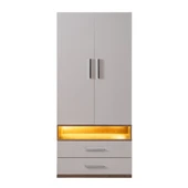 Gardırop, Milano 3 Kapaklı Çekmeceli, Aynalı Dolap - 3