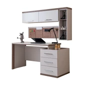 Genç Odası - 5 Kapaklı Aynalı Dolap, Karyola, Komodin, Çalışma Masası, Kitaplık - 7