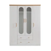 Gardırop, Vita Bohem 4 Kapaklı Çekmeceli Dolap - 4