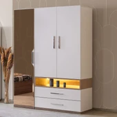 Milano Genç Odası - 3 Kapaklı Aynalı Dolap, Karyola, Komodin, Çalışma Masası, Kitaplık - 3