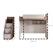 Ranza, Milano Genç Odası Takımı Çift Kişilik Dolaplı Modern Ranza + Üç Kapaklı Modern Dolap - 5