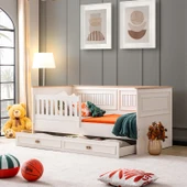 Genç Odası, Zenit 3 Kapaklı Dolap, Yavrulu Korkuluklu Sedir Karyola thumbnail 2