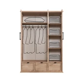 Polo Genç Odası - 3 Kapaklı Dolap, Karyola, Komodin, Çalışma Masası, Şifonyer, Kitaplık - 3